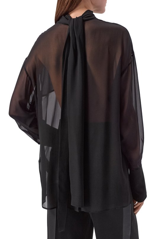 Шелковая блузка Armarium ARMFWSH11/SE08 Чёрный  ARMFWSH11/SE08 Фото 4
