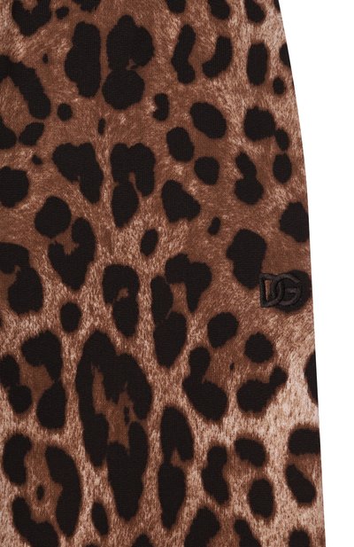 Хлопковые брюки DOLCE & GABBANA леопардового цвета по цене 59900 руб., арт. L5JPH8/HS7LD_001, фото 3 Хлопковые брюки DOLCE & GABBANA, арт. L5JPH8/HS7LD_001, фото 3