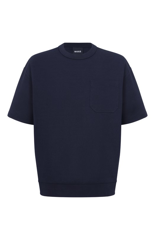 Хлопковая футболка BOSS 50554243 Синий 50554243
