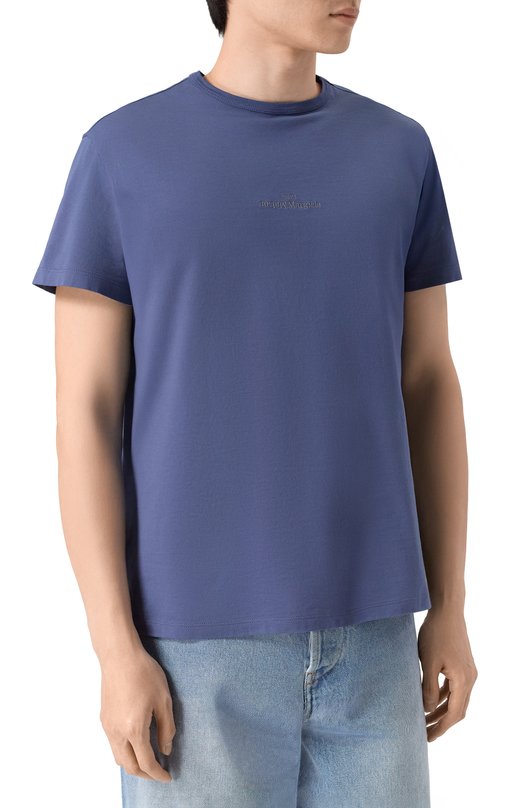 Хлопковая футболка Maison Margiela S30GC0701/S22816 Синий  S30GC0701/S22816 Фото 3