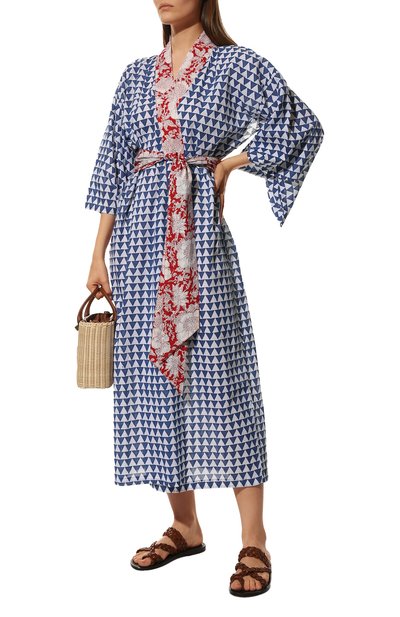 Хлопковое кимоно KLEED LOUNGEWEAR, арт. BLUE SAMBAR KIM0N0, фото 2