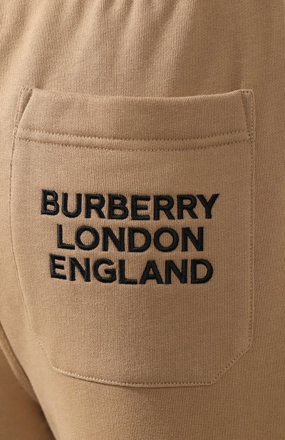 Хлопковые джоггеры BURBERRY бежевого цвета по цене 62500 руб., арт. 8020831, фото 5 Хлопковые джоггеры BURBERRY, арт. 8020831, фото 5