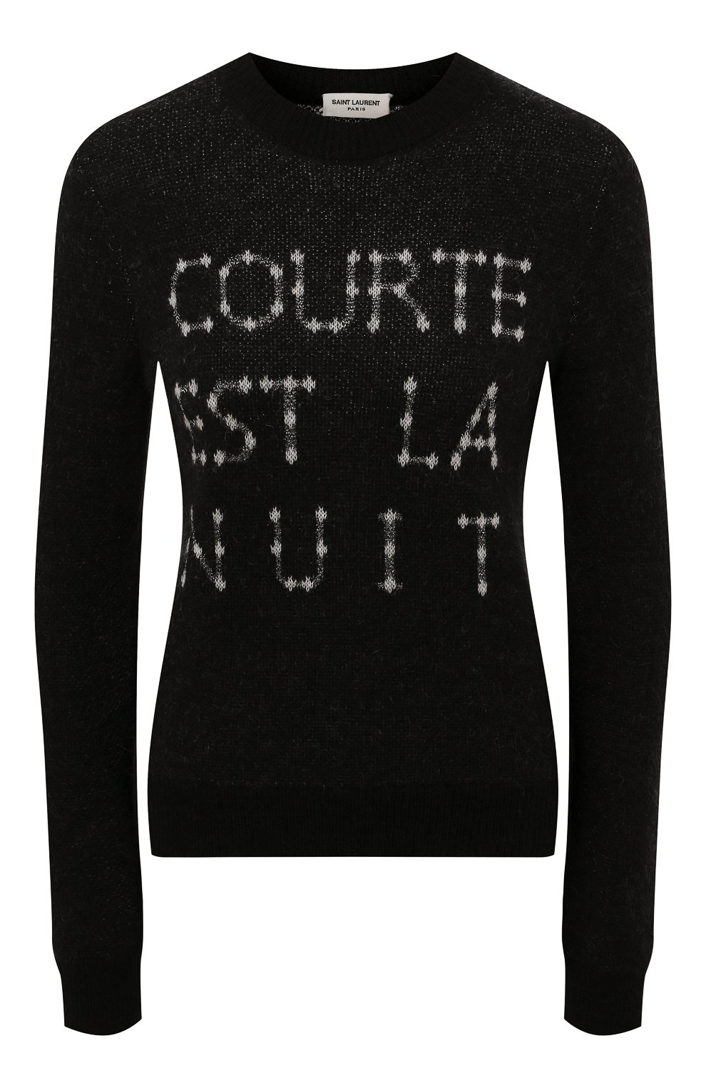 Пуловер SAINT LAURENT черного цвета по цене 79100 руб., арт. 586303/YAGZ2, фото 1 Пуловер SAINT LAURENT, арт. 586303/YAGZ2, фото 1