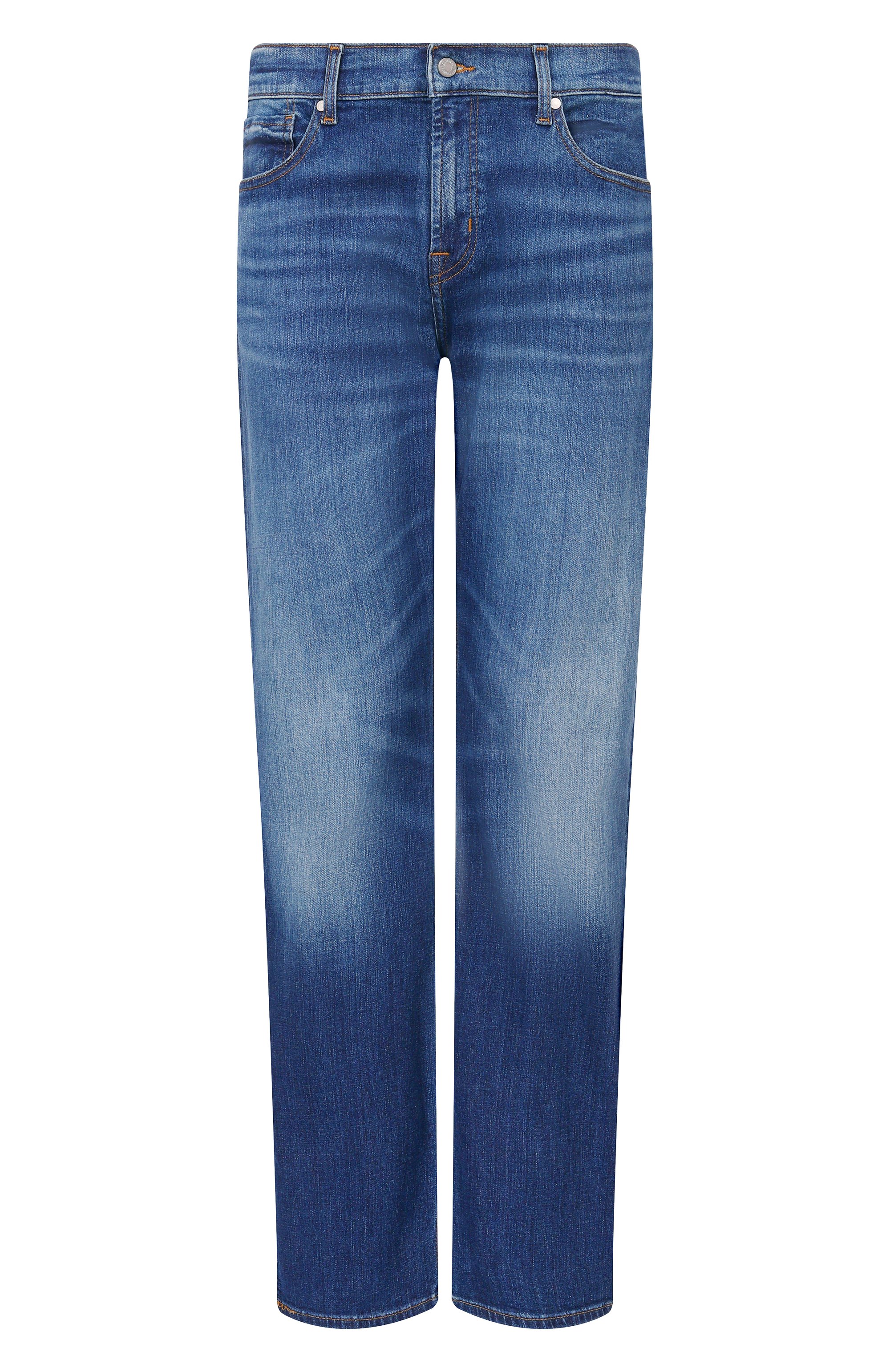 Джинсы standard 7 FOR ALL MANKIND синего цвета по цене 29150 руб., арт. 7TE10C12-1VT, фото 1 Джинсы standard 7 FOR ALL MANKIND, арт. 7TE10C12-1VT, фото 1