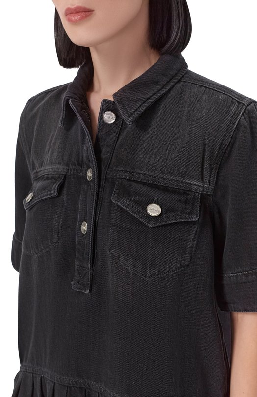 Джинсовое платье Ganni J1885 Чёрный  J1885 Фото 5