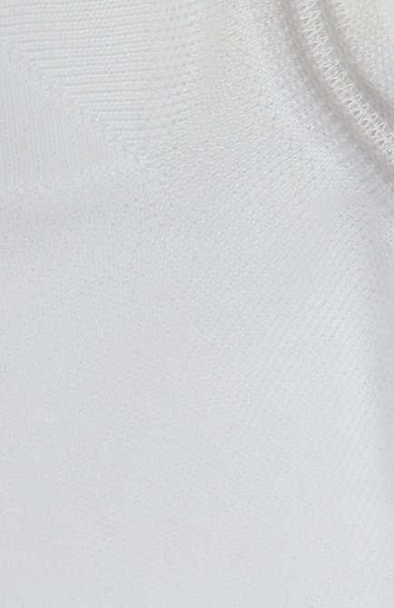 Мужские хлопковые носки ZEGNA белого цвета, арт. N5V02/727 | Фото 2 (Кросс-КТ: бельё; Материал сплава: Проставлено; Материал внешний: Хлопок; Нос: Не проставлено)