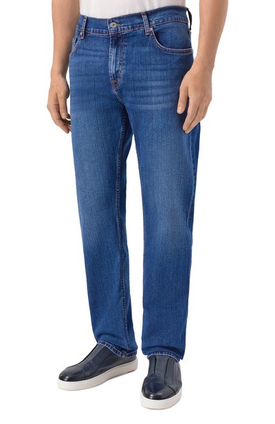 Джинсы straight 7 FOR ALL MANKIND синего цвета по цене 32950 руб., арт. 7TE70F25-3M5, фото 3 Джинсы straight 7 FOR ALL MANKIND, арт. 7TE70F25-3M5, фото 3
