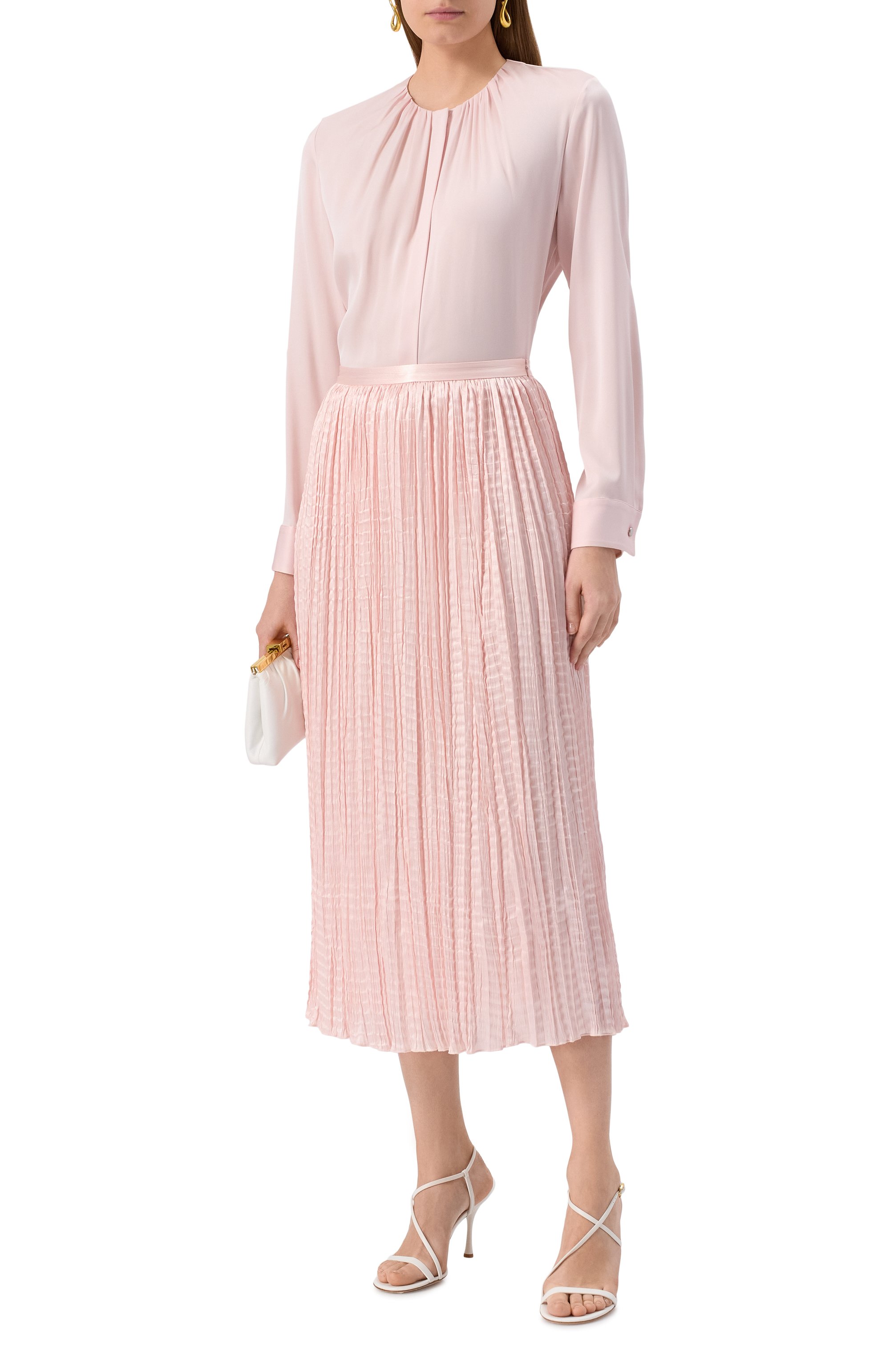 Шелковая блузка BOSS розового цвета по цене 29850 руб., арт. 50538481, фото 2 Шелковая блузка BOSS, арт. 50538481, фото 2