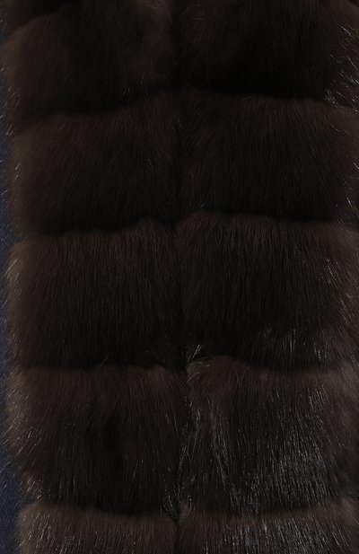 Кашемировое пальто с отделкой из меха соболя SABLEFUR, арт. 72213-sb-02, фото 5