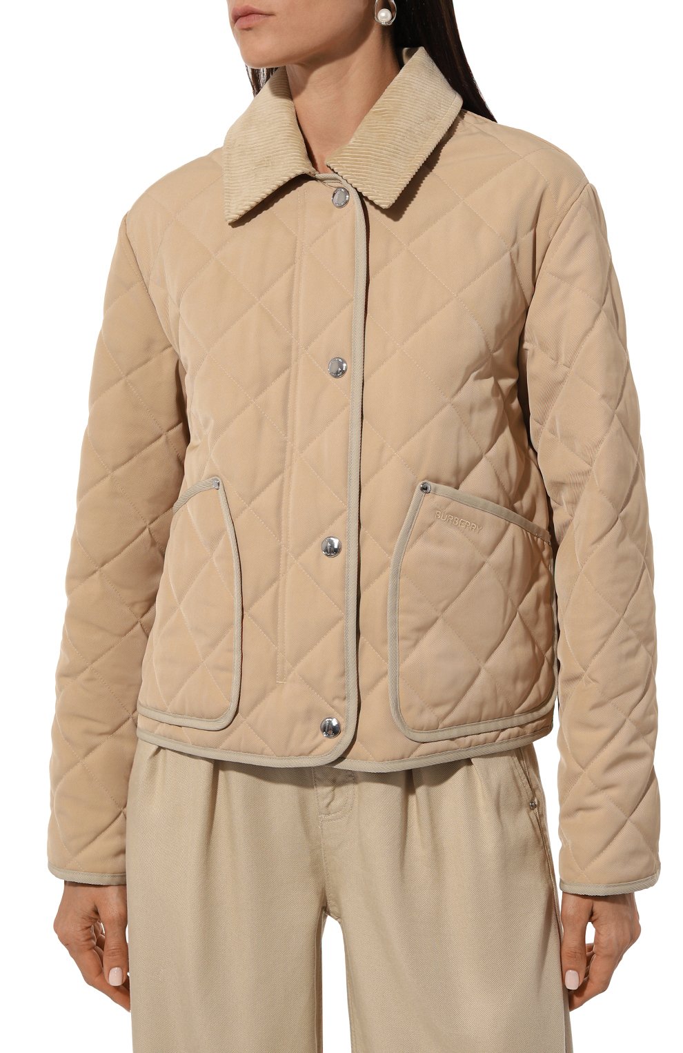 Утепленная куртка BURBERRY бежевого цвета по цене 159000 руб., арт. 8078520, фото 3 Утепленная куртка BURBERRY, арт. 8078520, фото 3