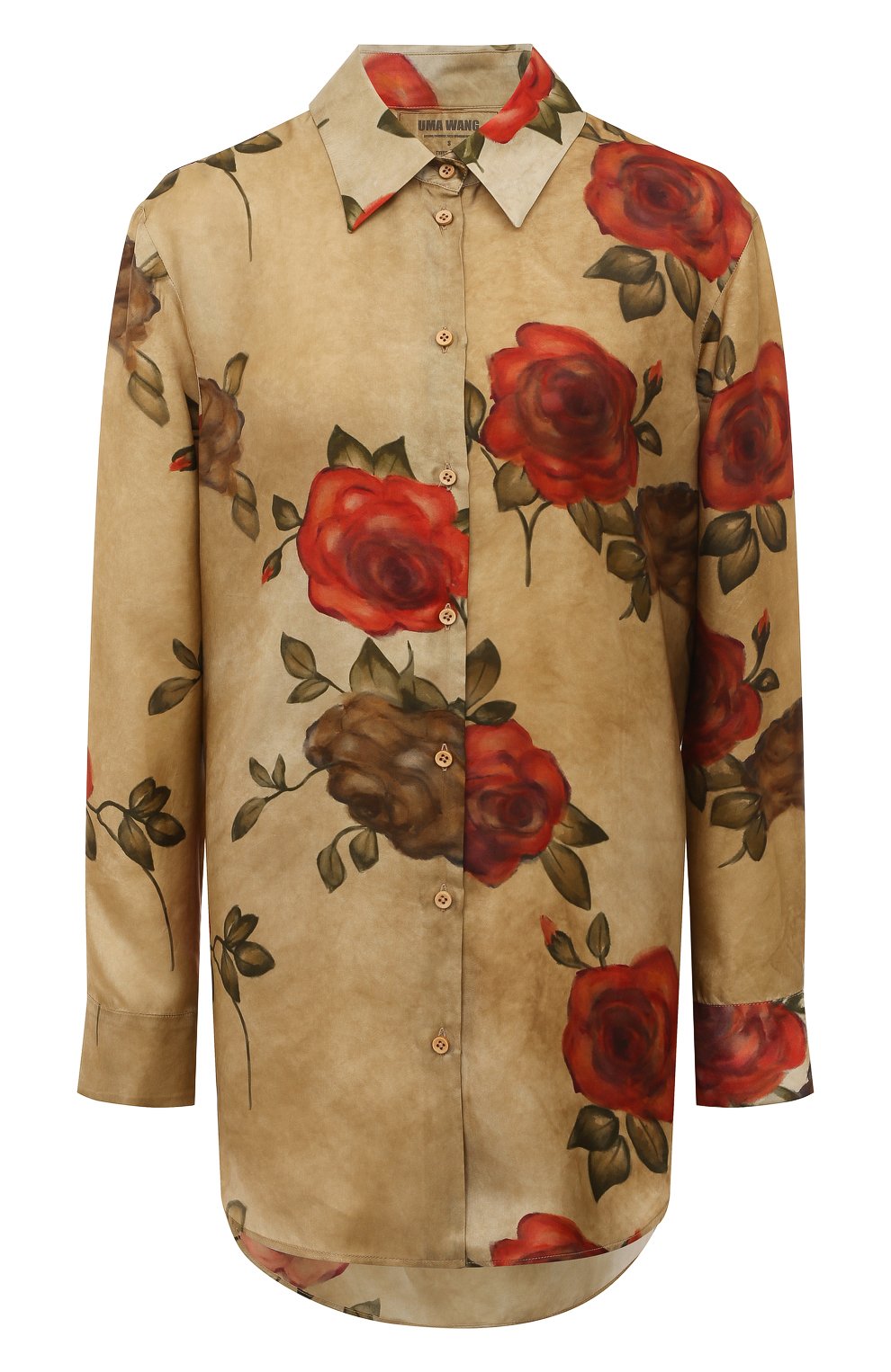 Рубашка UMA WANG бежевого цвета по цене 111000 руб., арт. S3 M UP1001, фото 1 Рубашка UMA WANG, арт. S3 M UP1001, фото 1