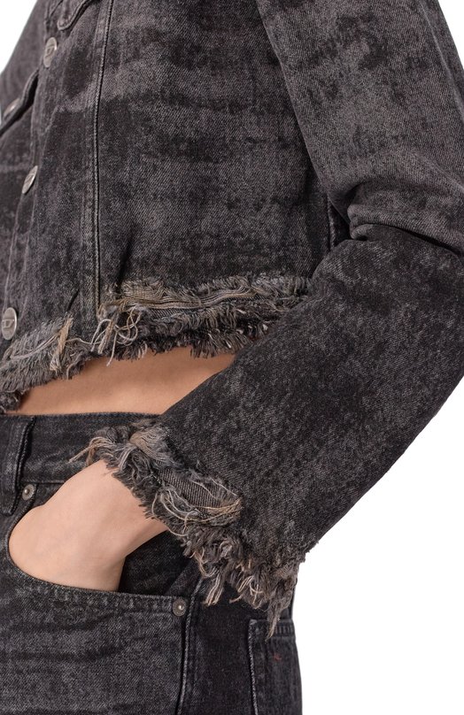 Джинсовая куртка De-Graffy Diesel A21616/007DB Чёрный  A21616/007DB Фото 5