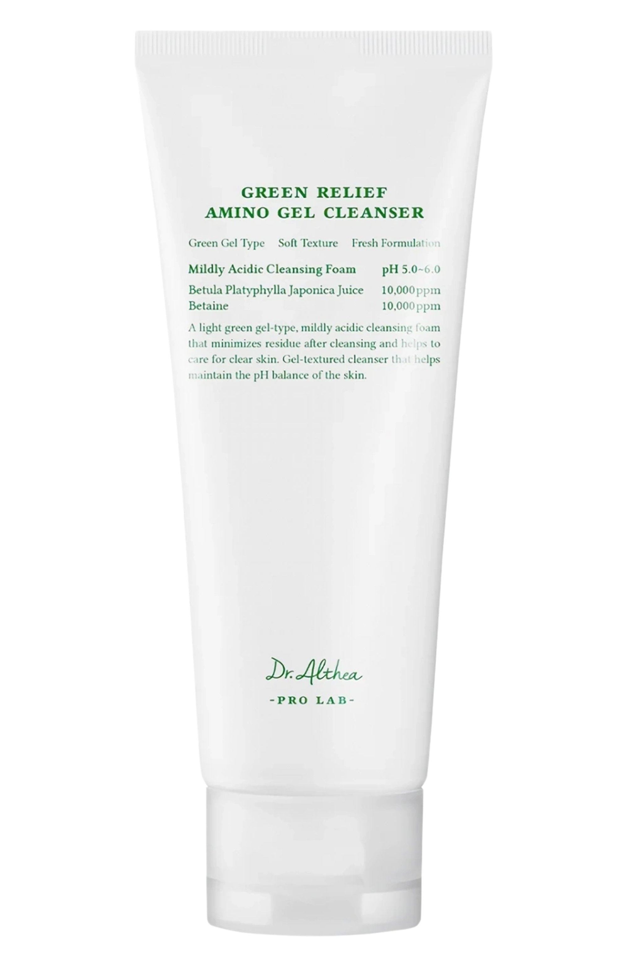 Гелевая пенка для умывания green relief amino gel cleanser (100ml) DR. ALTHEA бесцветного цвета по цене 2400 руб., арт. 254708, фото 1 Гелевая пенка для умывания green relief amino gel cleanser (100ml) DR. ALTHEA, арт. 254708, фото 1