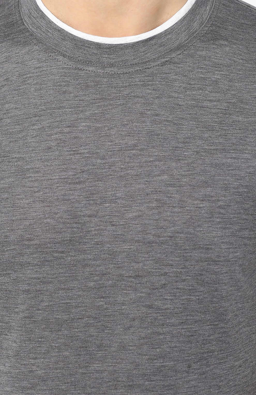 Футболка из шелка и хлопка BRUNELLO CUCINELLI, арт. MTS467427, фото 5