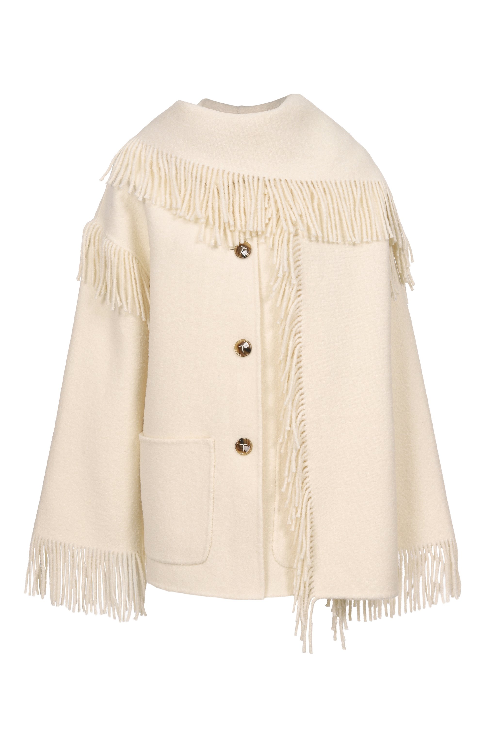 Шерстяное пальто TOTEME кремового цвета по цене 178500 руб., арт. 254-WR00242-FB0471, фото 1 Шерстяное пальто TOTEME, арт. 254-WR00242-FB0471, фото 1