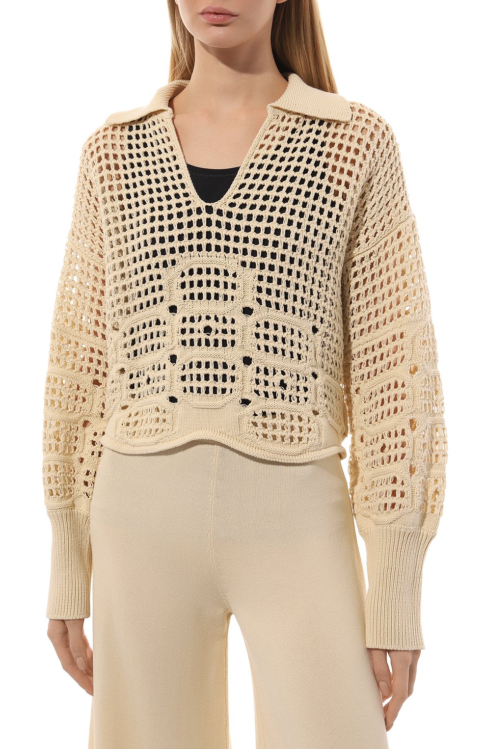 Хлопковый свитер BEATRICE .B, арт. 23FE8274KNIT, фото 3