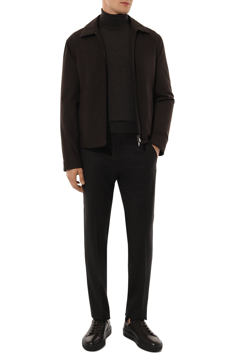 Шерстяная водолазка CANALI темно-коричневого цвета по цене 45050 руб., арт. C0020/MK02156, фото 2 Шерстяная водолазка CANALI, арт. C0020/MK02156, фото 2