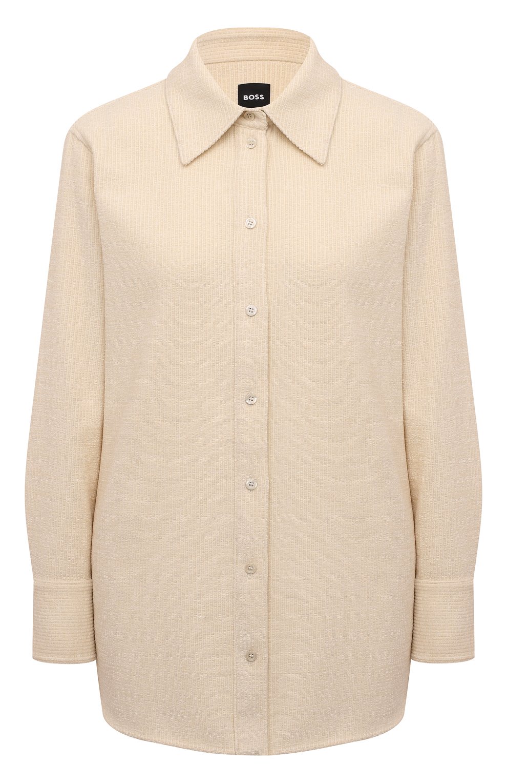 Вельветовая рубашка BOSS кремового цвета по цене 31950 руб., арт. 50525084, фото 1 Вельветовая рубашка BOSS, арт. 50525084, фото 1