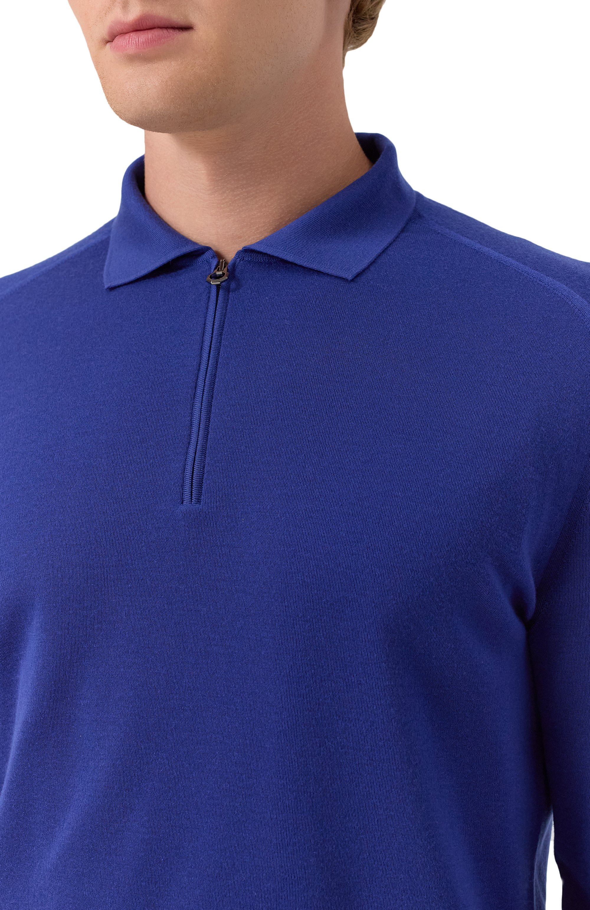 Кашемировое поло STEFANO RICCI синего цвета по цене 334500 руб., арт. W505022P30/W25301, фото 5 Кашемировое поло STEFANO RICCI, арт. W505022P30/W25301, фото 5