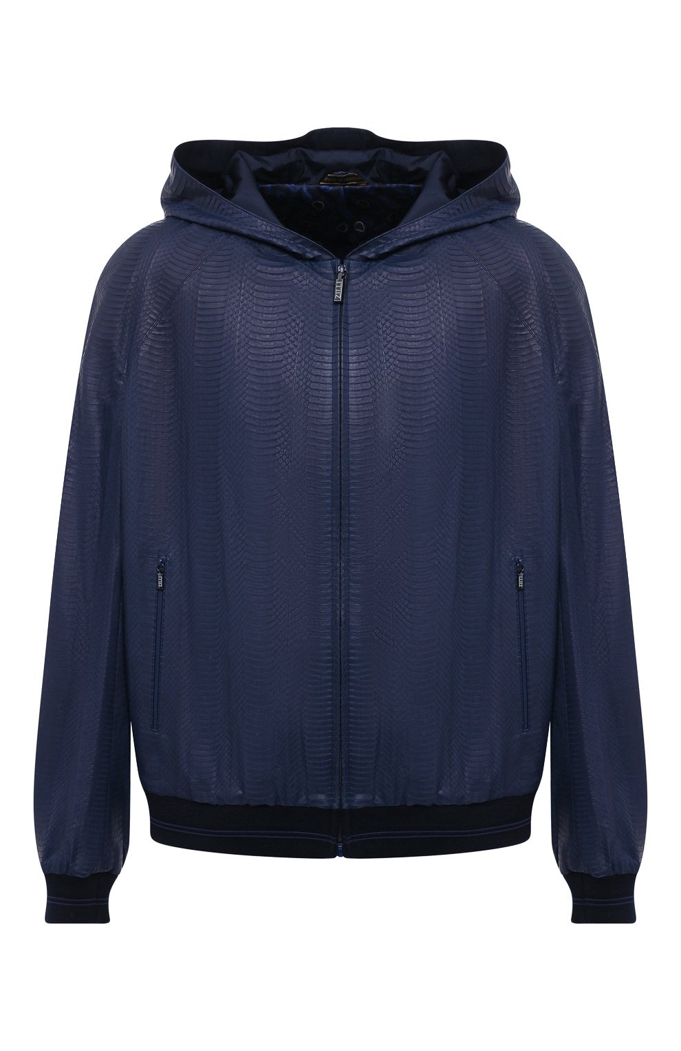 Кожаный бомбер ZILLI синего цвета по цене 1170000 руб., арт. MAT-PLAYM-01339/0001, фото 1 Кожаный бомбер ZILLI, арт. MAT-PLAYM-01339/0001, фото 1