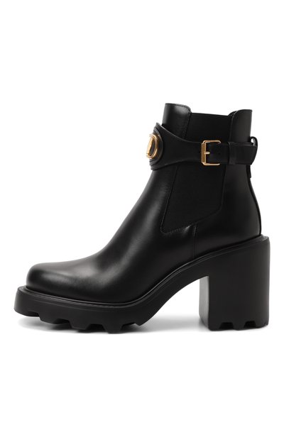 Кожаные ботильоны vlogo 90 VALENTINO черного цвета по цене 165500 руб., арт. 9W2S0KY9/BEK, фото 4 Кожаные ботильоны vlogo 90 VALENTINO, арт. 9W2S0KY9/BEK, фото 4