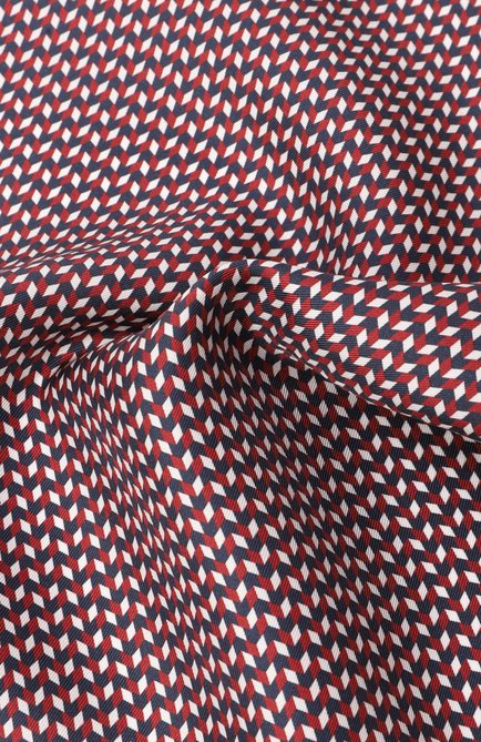 Мужской шелковый платок GIORGIO ARMANI красного цвета, арт. GM000805/TE13656 | Фото 2 (Материал сплава: Проставлено; Нос: Не проставлено; Материал: Шелк, Текстиль)