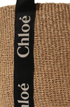 Женская сумка woody CHLOÉ бежевого цвета, арт. CHC23AS380L18 | Фото 3 (Размер: large; Материал: Рафия; Автоматизация ТО: Проставлено; Автоматизация состава: Проставлено)