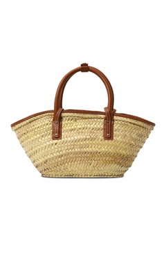 Женская сумка le panier soleil JACQUEMUS бежевого цвета, арт. 23E/223BA044-3072 | Фото 6 (Драгоценные камни: Проставлено; Материал сплава: Проставлено; Размер: medium; Материал: Рафия)