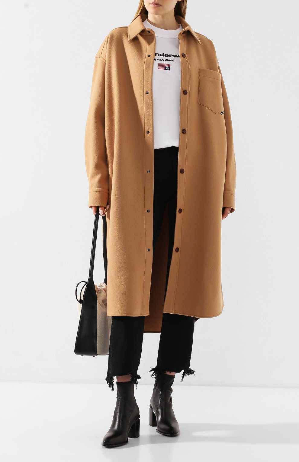 Шерстяное пальто ALEXANDER WANG, арт. UWC1203102, фото 2