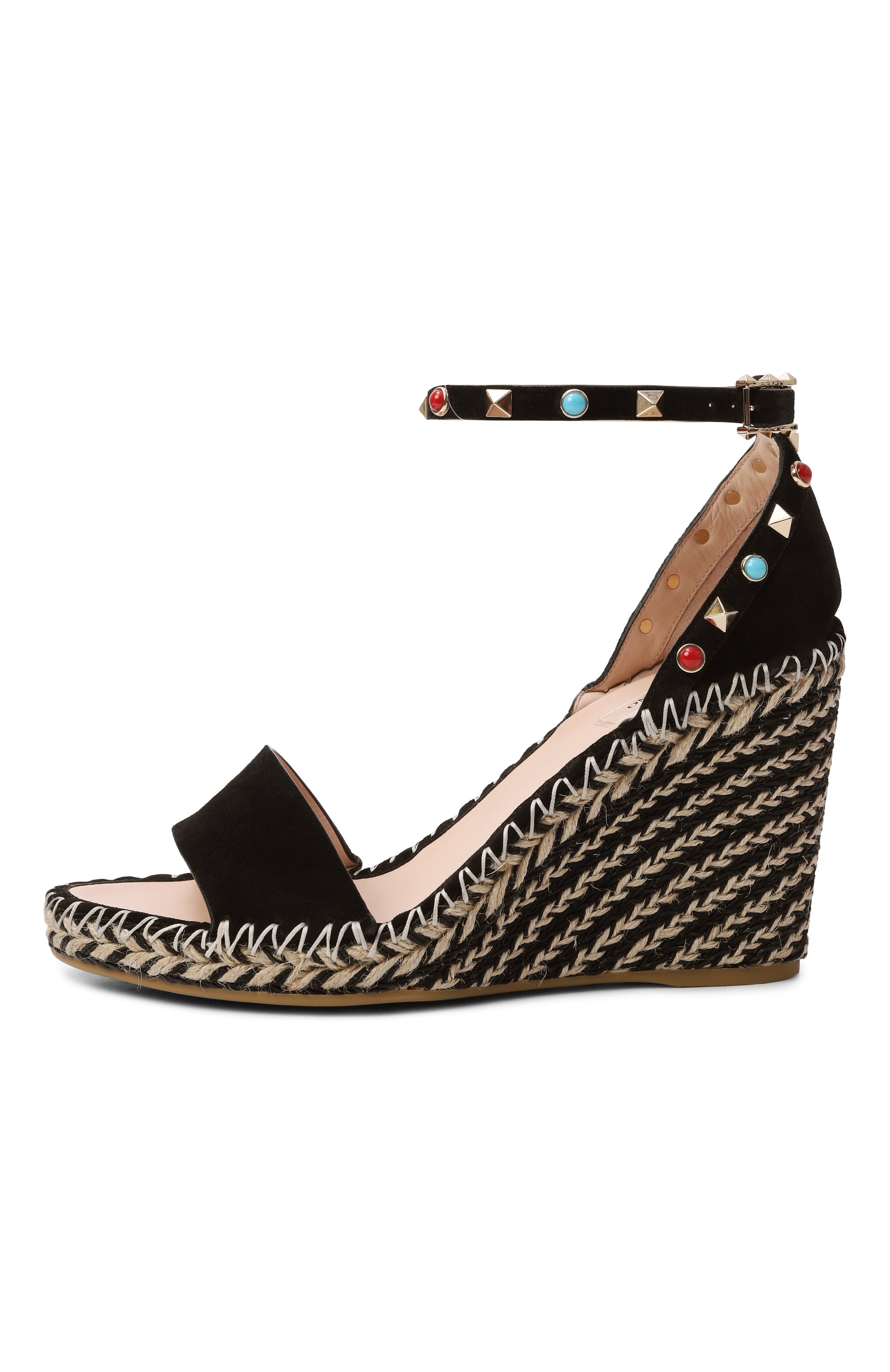 Замшевые босоножки rockstud double 105 VALENTINO, арт. 8W2S0090/GRR, фото 4