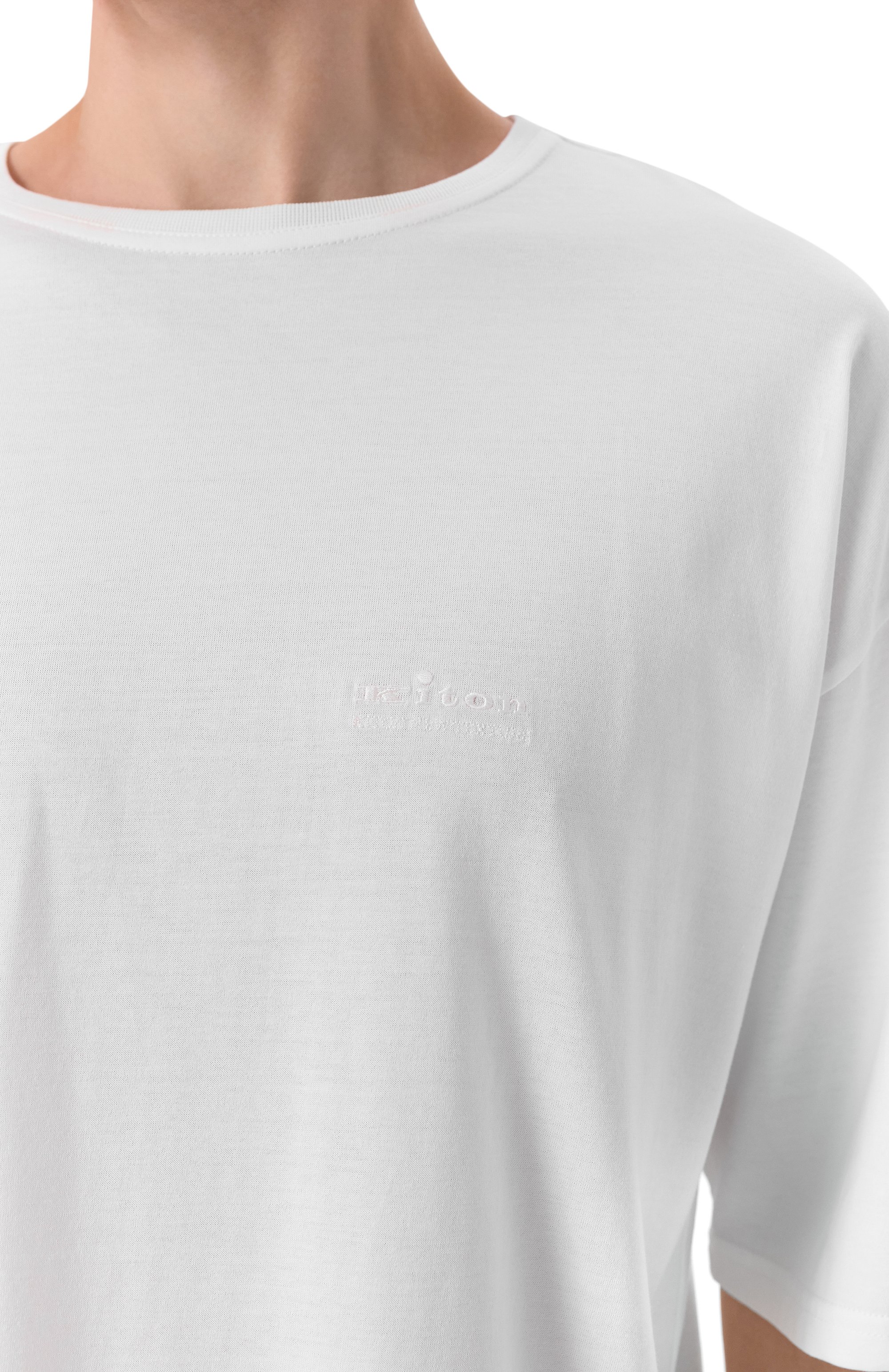 Хлопковая футболка KITON, арт. UMM071403, фото 5