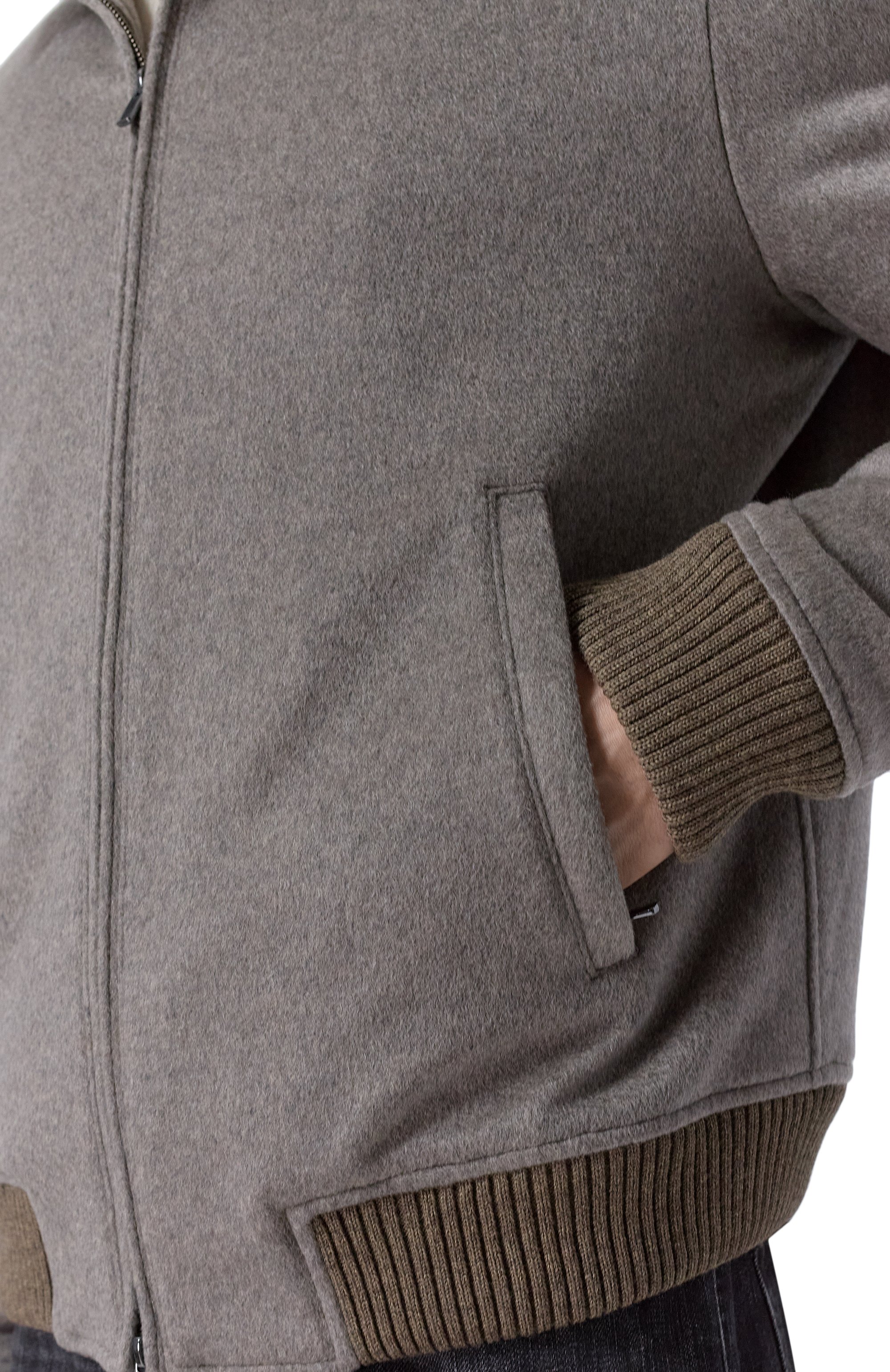 Бомбер с воротником из бобра ANDREA CAMPAGNA, арт. M0D.TIBERI0/ZEUS_SET, фото 5