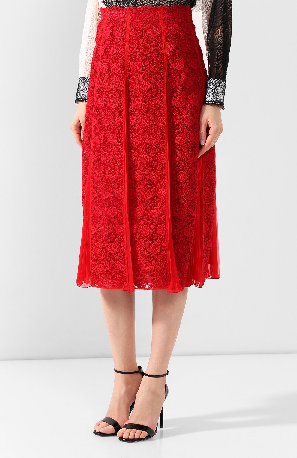 Шелковая юбка VALENTINO, арт. RB3RA2904GF, фото 3