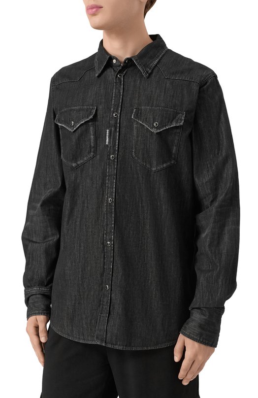 Джинсовая рубашка Dsquared2 S74DM0936/S30826 Чёрный  S74DM0936/S30826 Фото 3