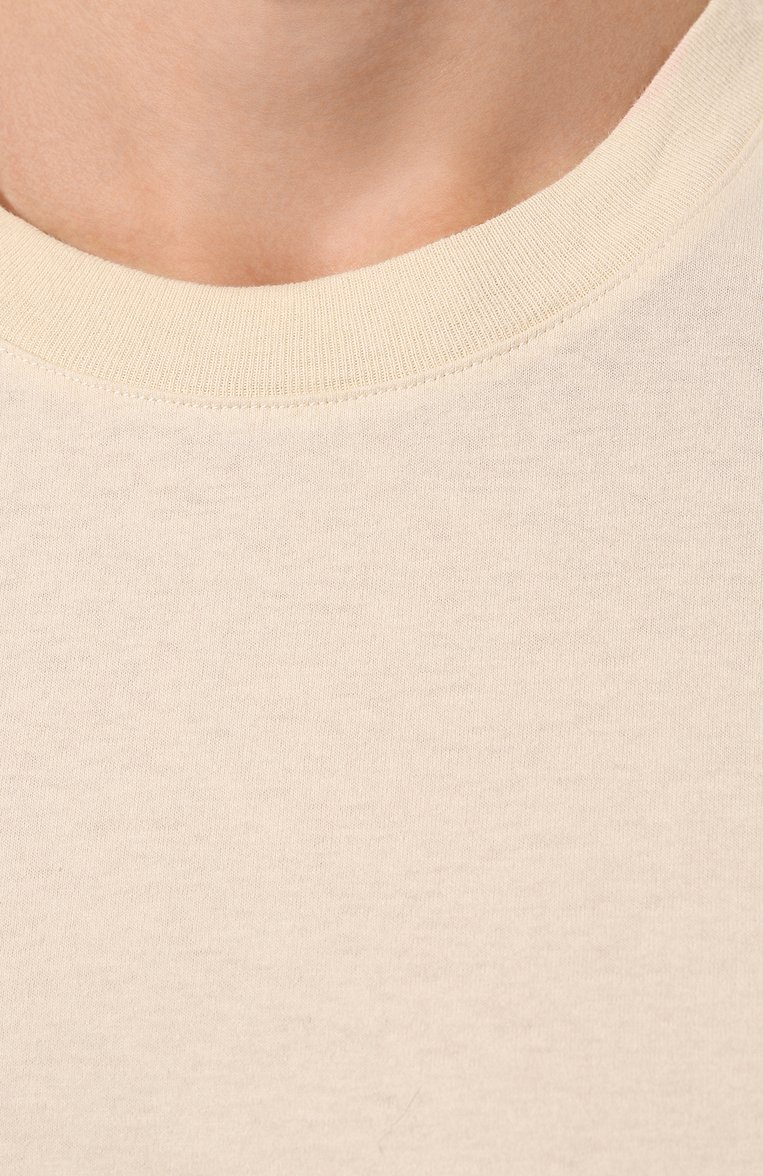 Мужского комплект из трех футболок MAISON MARGIELA кремового цвета, арт. S50GC0687/S23973 | Фото 8 (Региональные ограничения белый список (Axapta Mercury): Не проставлено; Нос: Не проставлено; Принт: Без принта; Материал внешний: Хлопок; Рукава: Короткие; Мужское Кросс-КТ: Футболка-одежда)