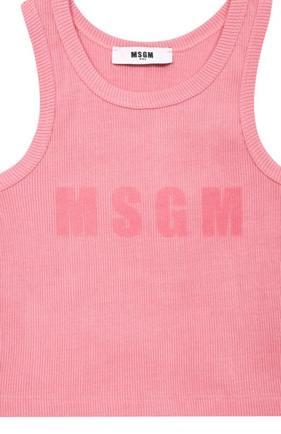 Хлопковая майка MSGM KIDS, арт. S6MSJGTA159, фото 3