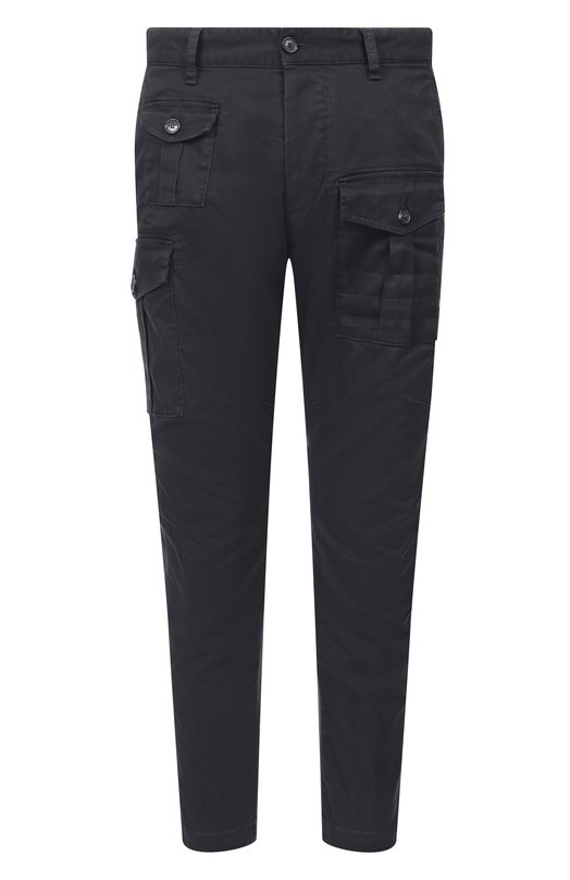 Хлопковые брюки-карго Dsquared2 S74KB0818/S39021 Чёрный S74KB0818/S39021