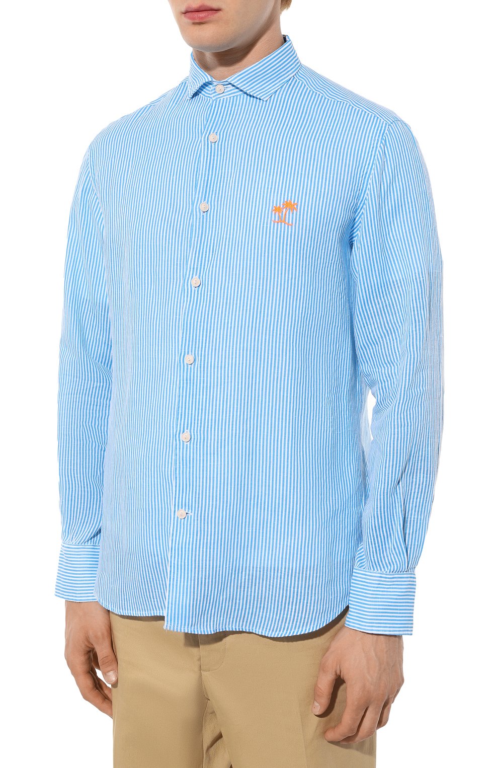 Льняная рубашка MC2 SAINT BARTH, арт. STBM/PAMPL0NA/05395D, фото 3