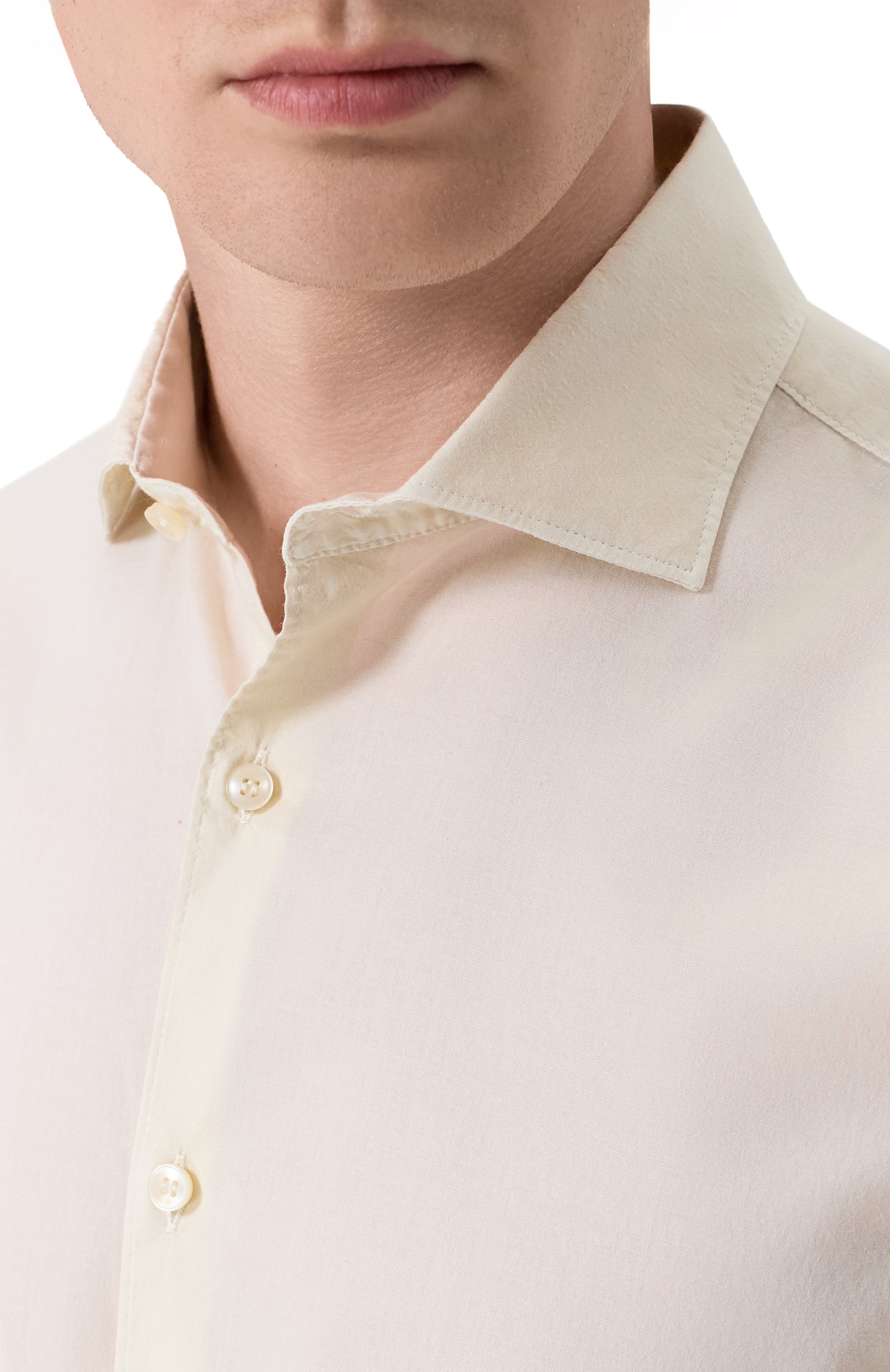 Хлопковая сорочка PAUL&SHARK кремового цвета по цене 35100 руб., арт. 26413324CF, фото 5 Хлопковая сорочка PAUL&SHARK, арт. 26413324CF, фото 5