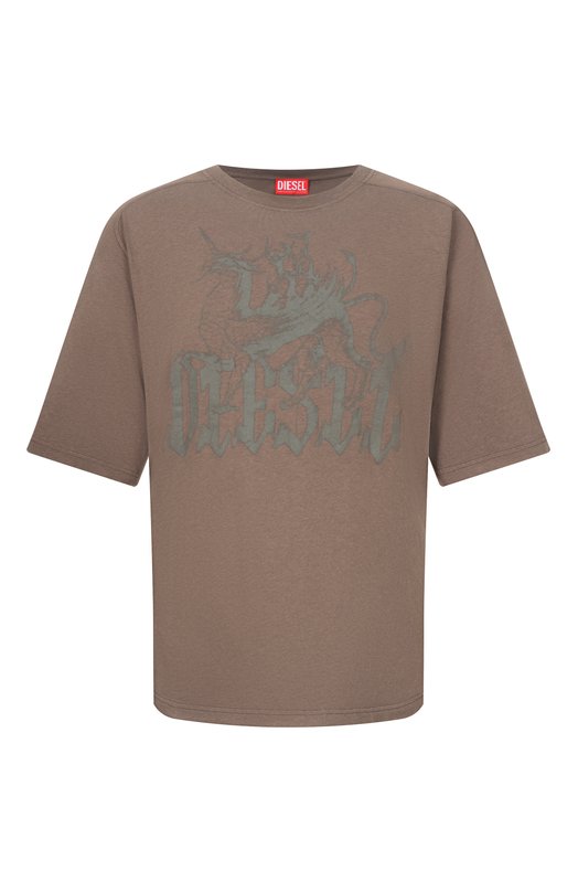 Хлопковая футболка Diesel A22998/0WECP Коричневый A22998/0WECP