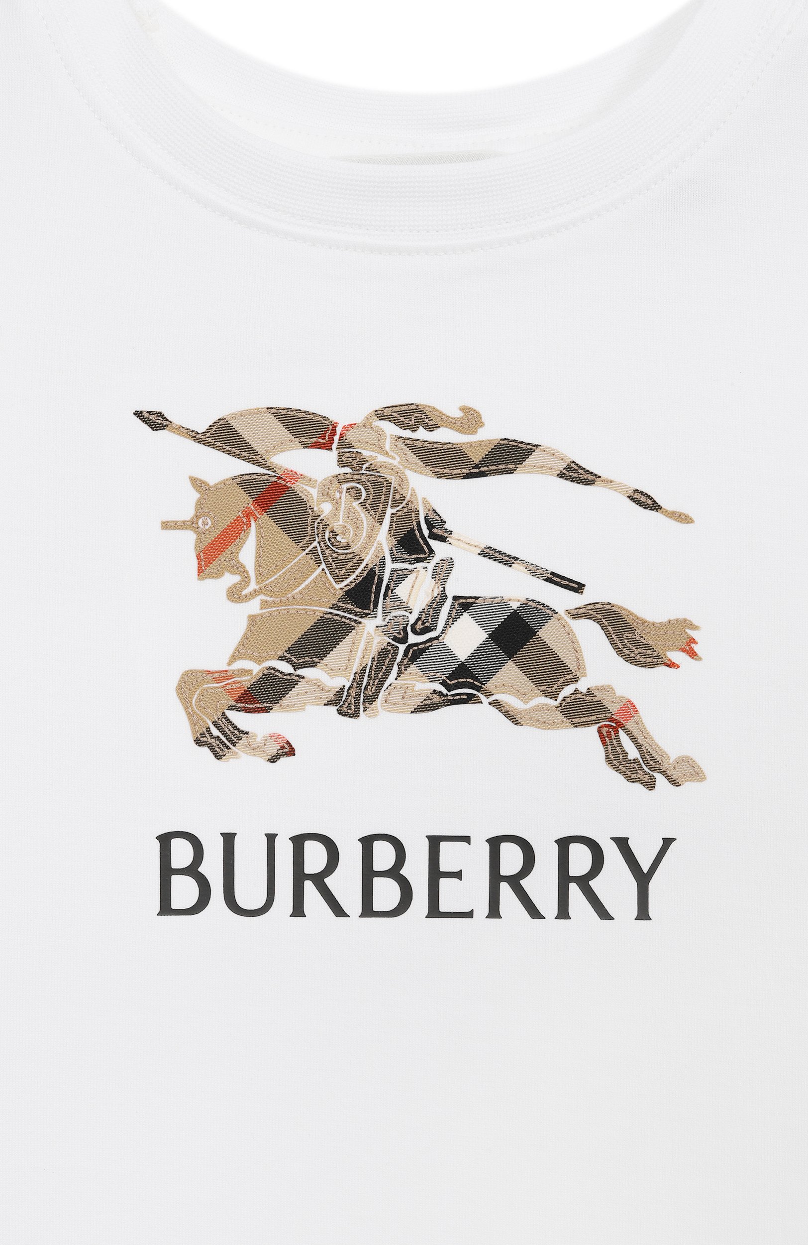 Хлопковая футболка BURBERRY белого цвета по цене 25350 руб., арт. 8120352, фото 3 Хлопковая футболка BURBERRY, арт. 8120352, фото 3