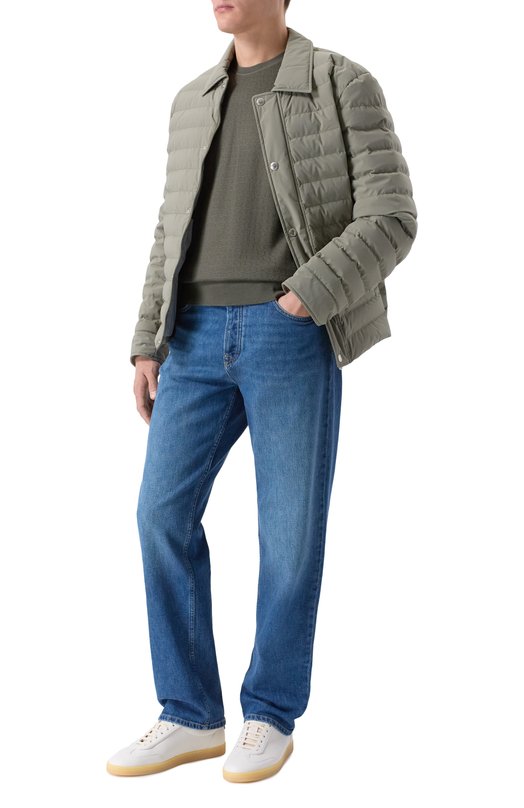 Джемпер из кашемира и шерсти Stefano Ricci W505507G10/W26150 Хаки  W505507G10/W26150 Фото 2