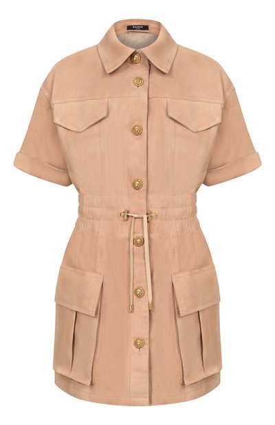 Женское замшевое платье BALMAIN, арт. GF0R7482/LB12