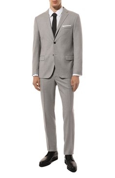 Мужской шерстяной костюм CORNELIANI светло-серого цвета, арт. 946005-9418111_SET | Фото 2 (Материал внешний: Шерсть; Рукава: Длинные; Материал сплава: Проставлено; Драгоценные камни: Проставлено; Костюмы М: Однобортный; Стили: Классический)