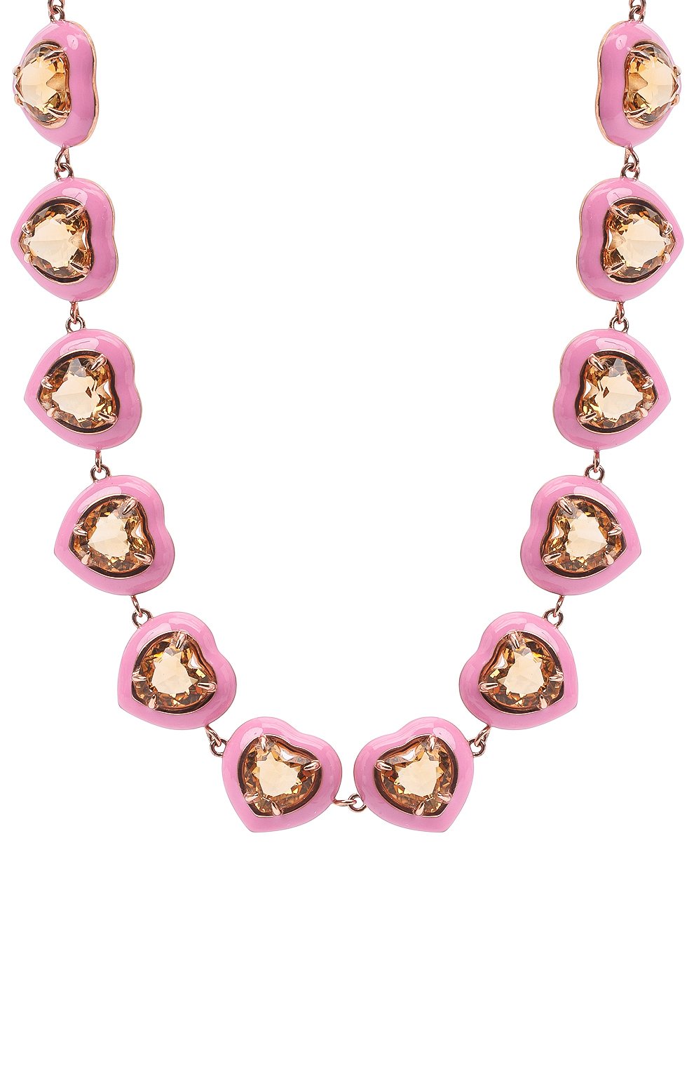 Ожерелье с сердцами из цитрина MOONKA, арт. crg-nl5-ctr, фото 3