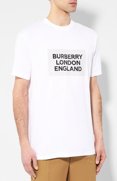 Хлопковая футболка BURBERRY, арт. 4558765, фото 3