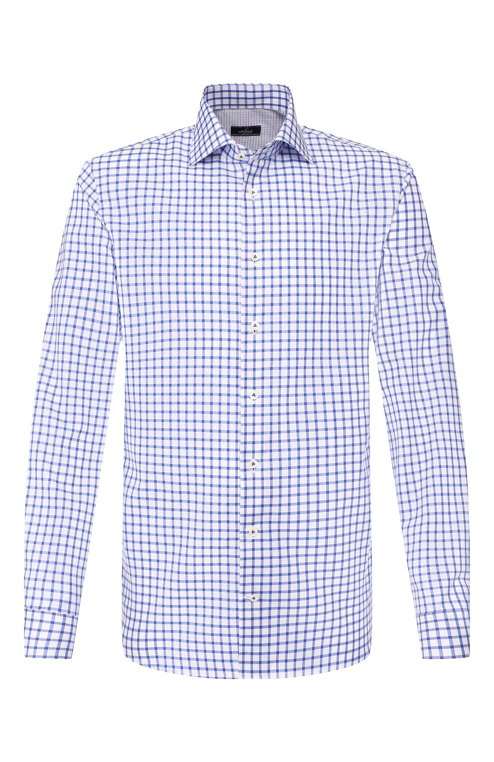 Хлопковая рубашка VAN LAACK синего цвета по цене 9295 руб., арт. TIVARA2-SF03/151592, фото 1 Хлопковая рубашка VAN LAACK, арт. TIVARA2-SF03/151592, фото 1