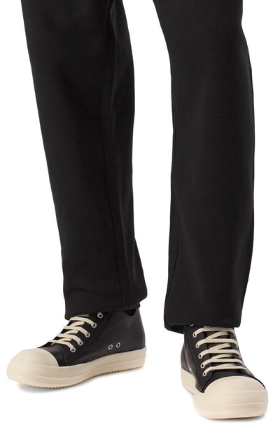 Кожаные кеды hollywood low RICK OWENS, арт. RU01E5891/LC0, фото 3