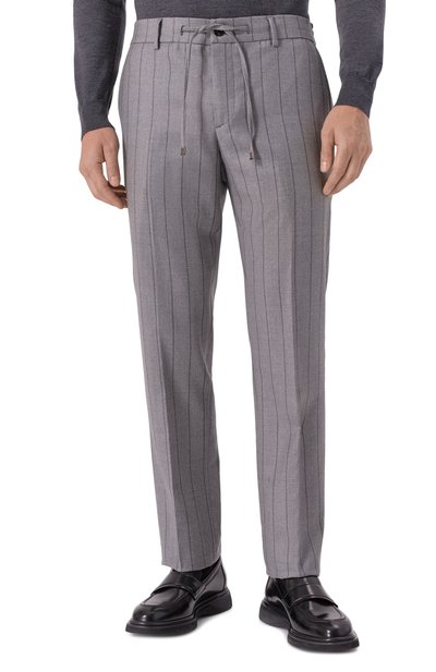 Шерстяные брюки BERWICH серого цвета по цене 44000 руб., арт. SPIAGGIA 20/AN1277, фото 3 Шерстяные брюки BERWICH, арт. SPIAGGIA 20/AN1277, фото 3