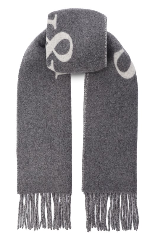 Шерстяной шарф Sporty and Rich AC05262300GY16 Серый AC05262300GY16